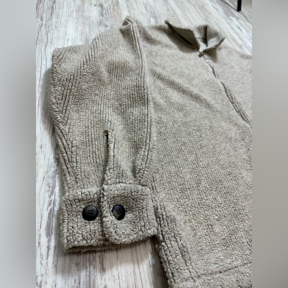 Vintage LL Bean Jacket Mens M Beige Fleece Warm Up 80’s 90’s Y2K MADE IN 🇺🇸 - Picture 3 of 13